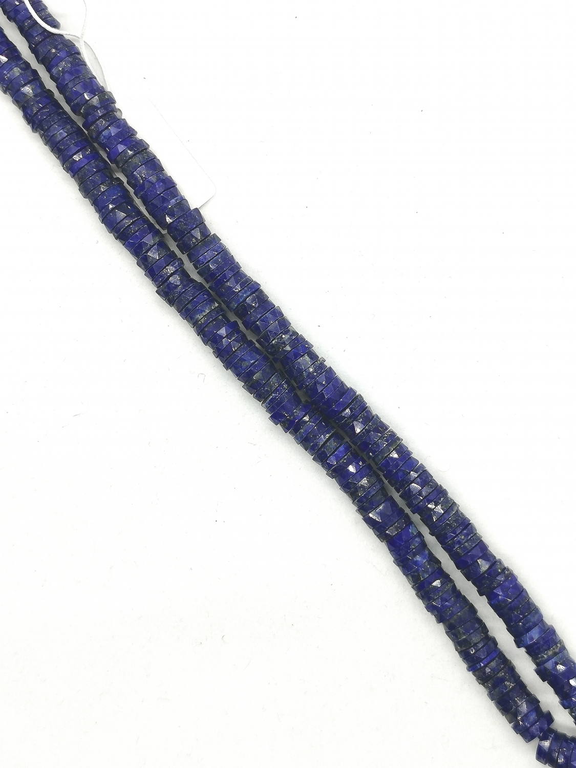 Sirag din lapis lazuli, disc fatetat albastru 7mmx41cm