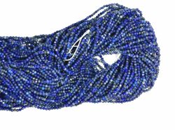 Sirag din lapis lazuli, fatetat, albastru, Diametru 2mmx32cm