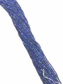 Sirag din lapis lazuli, fatetat, albastru, Diametru 2mmx32cm